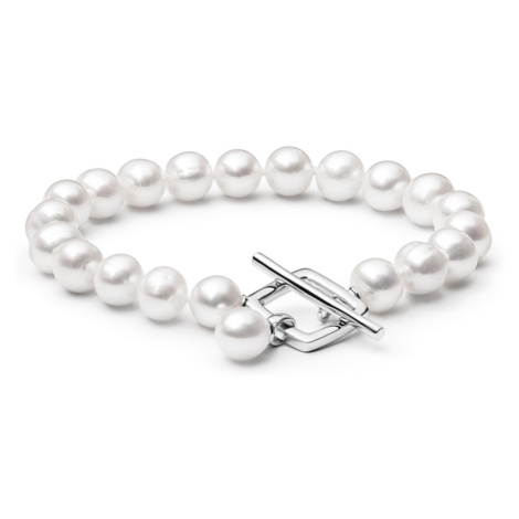 Gaura Pearls Perlový náramek Ruzziera - sladkovodní perla, stříbro 925/1000 194-72B 19 cm (S) Bí