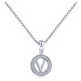 GRACE Silver Jewellery Stříbrný řetízek s přívěskem ve tvaru písmena V - stříbro 925/1000 NH-28-