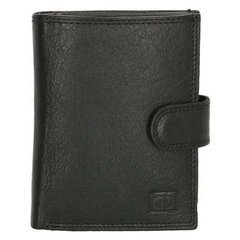 Double-D Černá praktická kožená peněženka s RFID "Page"