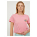 Bavlněné tričko Billabong růžová barva
