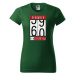 DOBRÝ TRIKO Dámské tričko s potiskem Věkometr 60 Barva: Lahvově zelená