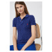 Bavlněné polo tričko Polo Ralph Lauren tmavomodrá barva