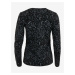 Černé dámské květované tričko ALPINE PRO Evola