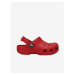Červené dětské pantofle Crocs