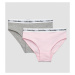 PRO DĚTI! Calvin Klein 2 balení Girls Bikini - šedá/růžová