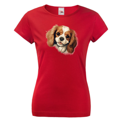 Dámské tričko  Kavalír King Charles - tričko pro milovníky psů BezvaTriko