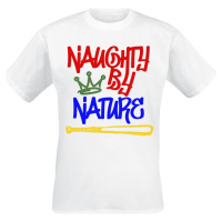 Naughty by Nature Graffiti Logo Tričko bílá