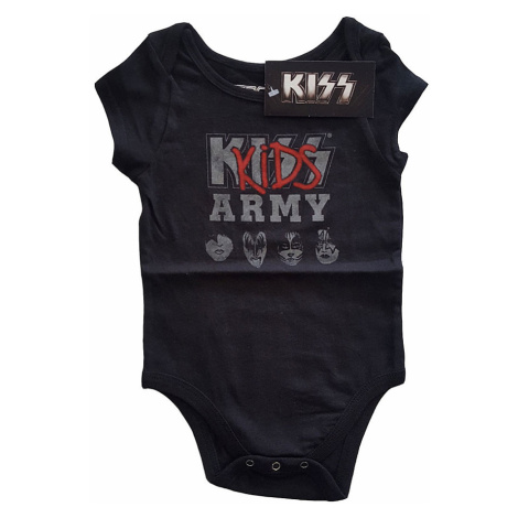 KISS kojenecké body tričko, Army Black, dětské RockOff