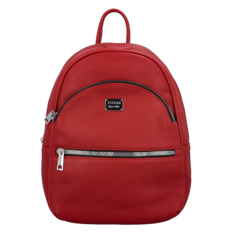 Módní dámský koženkový kabelko-batoh Rosita, červená BELLA BELLY