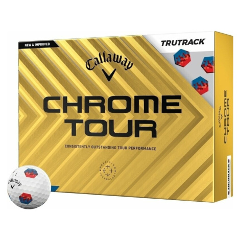 Callaway Chrome Tour White Golf Balls Red/Blue TruTrack