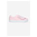 Dětské kožené sneakers boty Kenzo Kids K59039 růžová barva