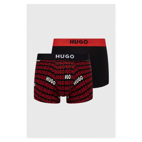 Boxerky HUGO 2-pack pánské, červená barva Hugo Boss