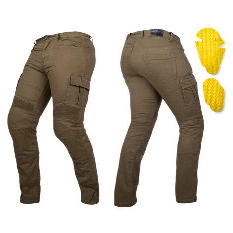 Moto jeansy W-TEC Wallbridge Olive olivově zelená