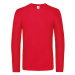 B&amp;C Pánské tričko s dlouhým rukávem TU07T Red