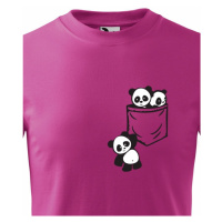 Dětské tričko Pandy v kapse - stylový originál