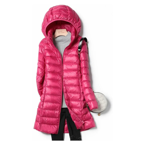 dámská péřová parka – zimní bunda s kapucí