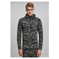 Pánská bunda // Urban Classics Interlock Camo Zip Jacket dark camo