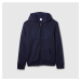 Mikina GAP Logo Fullzip Sherpa Hoodie Navy Uniform