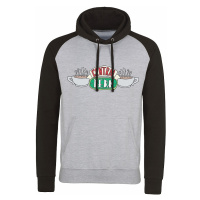 Friends mikina, Central Perk Baseball Hoodie Black & Grey, pánská