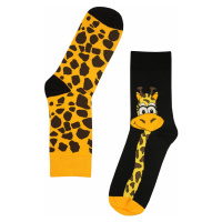 Žirafa crazy ponožky - každá jiná vícebarevná