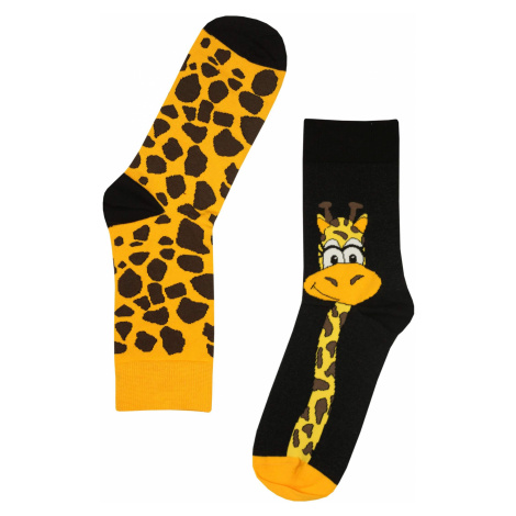 Žirafa crazy ponožky - každá jiná vícebarevná Wola