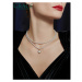 GRACE Silver Jewellery Dvouřadý perlový náhrdelník Countess - sladkovodní perla NH1171-F256 38 c