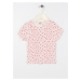 Koton Patterned Ecru Girl's T-shirt 3skg10177ak