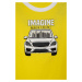 Dětské bavlněné tričko United Colors of Benetton žlutá barva