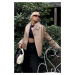 Trend Alaçatı Stili Dámské norkové dvouřadé límec Für lemovaný zip měkký kabát z umělé kůže