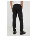 Kalhoty Bruuns Bazaar pánské, černá barva, přiléhavé