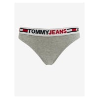 Světle šedé dámské žíhané kalhotky Tommy Jeans