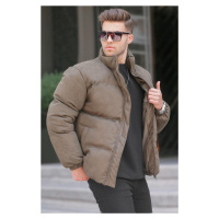 Madmext Men's Khaki Nubuck Down Coat 6802