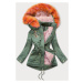 Dámská bavlněná zimní bunda "parka" v barvě 1 (K5001)