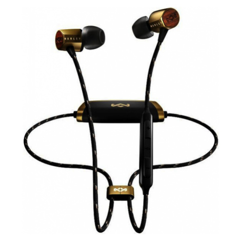 MARLEY Uplift 2 Wireless BT - Brass, bezdrátová sluchátka do uší s ovladačem a mikrofonem