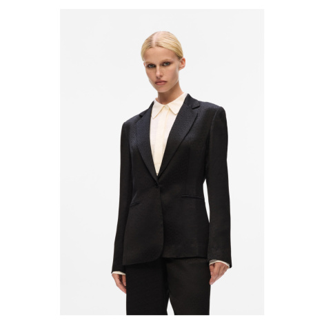 Sako karl lagerfeld logo jacquard blazer black