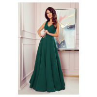 Smaragdové dlouhé společenské šaty