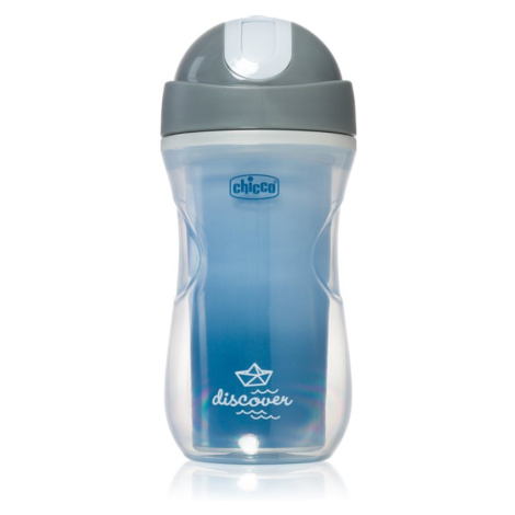 Chicco Sport Blue termohrnek s brčkem 14m+ 266 ml