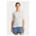 TRIČKO GANT SLIM LIGHTWEIGHT SS T-SHIRT EGGSHELL