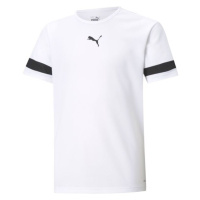 Puma TEAMRISE JERSEY TEE Dětské fotbalové triko, bílá, velikost