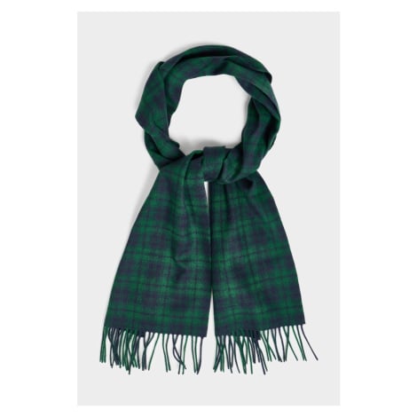 ŠÁLA GANT CHECK WOVEN SCARF FOREST GREEN