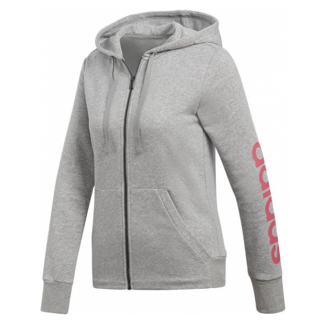 Dámská šedá mikina Essentials Linear Full Zip Hoodie