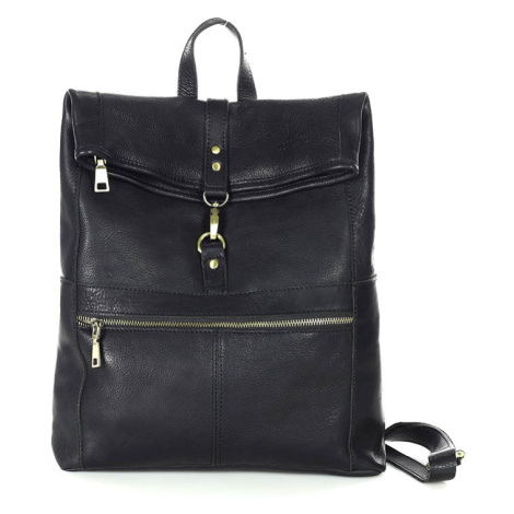 Kožený batoh Marco Mazzini VS88 černý Marco Mazzini handmade