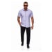 Men's shirt with short sleeves K677 - violet