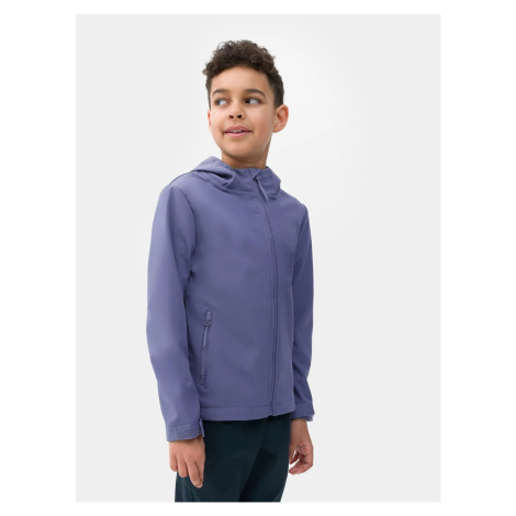 Chlapecká bunda softshell 4FJSS23TSOFM091 denim - 4F