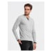 HENLEY men's neckline longsleeve - grey melange V8 OM-LSCL-0107