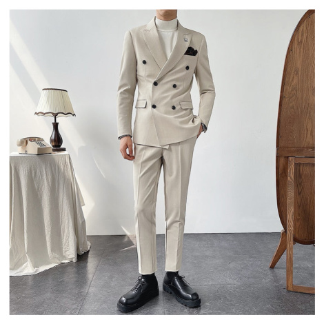 Pánský oblek dvouřadé sako + kalhoty JFC FASHION