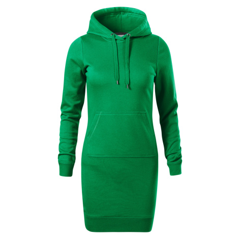 Malfini Snap Dámské mikinové šaty 419 středně zelená