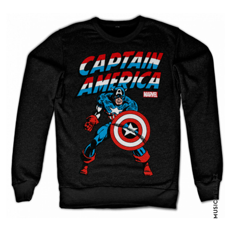 Captain America mikina, Sweatshirt Black, pánská HYBRIS