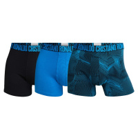 Pánské boxerky Cr7 3Pack 300-8110-49-2715 černá/tyrkysová