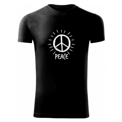 Peace symbol černobílý - Viper FIT pánské triko